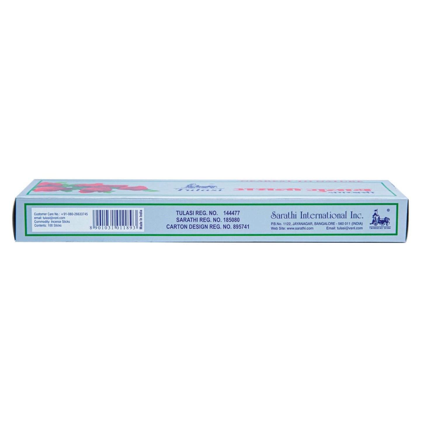 Tulasi Real Rose Incense Sticks - 100 sticks