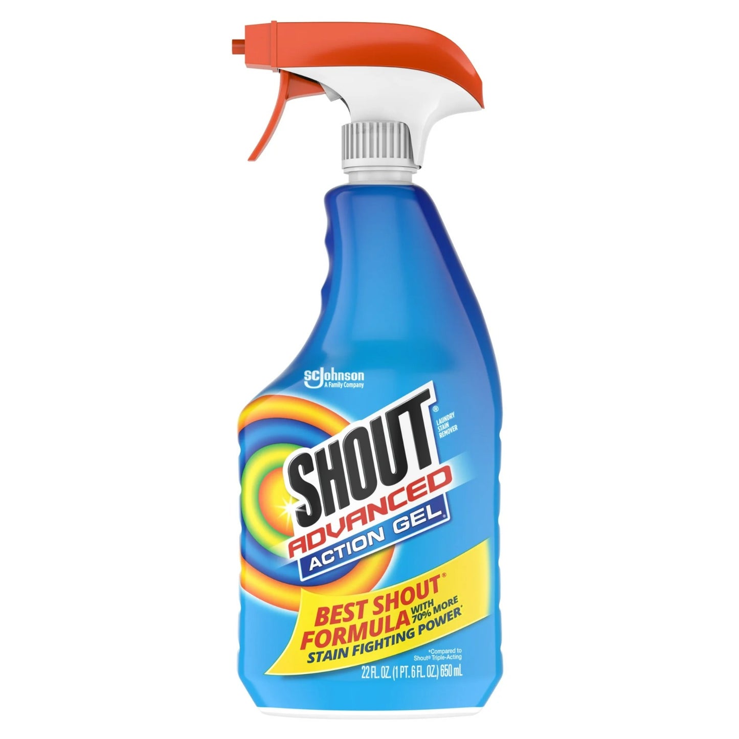 Shout Advanced Laundry Stain Remover Gel for Clothes Laundry, Breaks down stubborn, dried-in, and tough stains - 22oz Spray