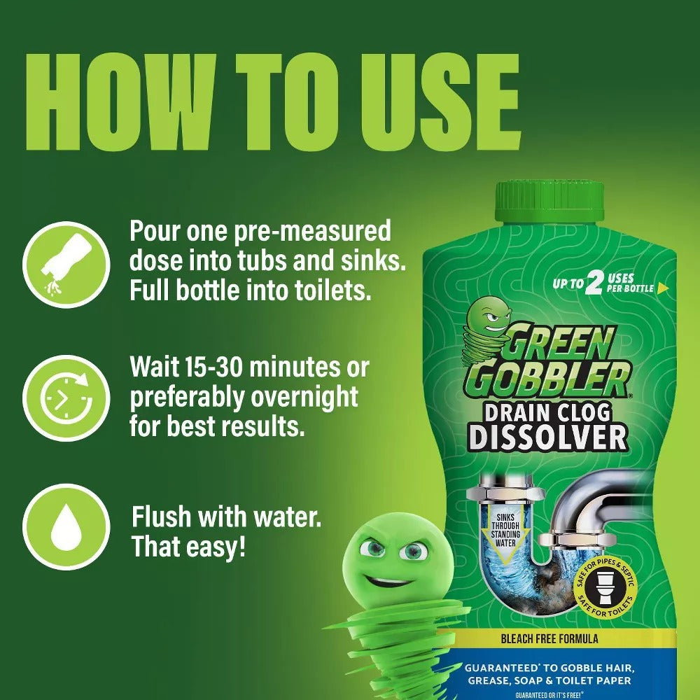 Green Gobbler Drain Clog Dissolver - 31 fl oz