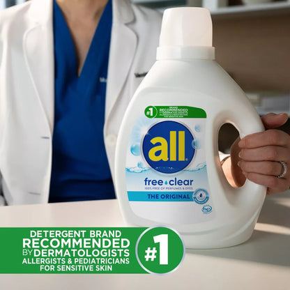 All Unscented Free Clear for Sensitive Skin HE Liquid Laundry Detergent 73 FL OZ