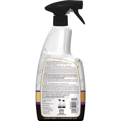 Stone Care International Granite Clean, Shine & Protect - Cleans Polishes & Protects Stone, Granite, Quartz, Marble, Limestone and Travertine Slate Surfaces, White, 24 Fl oz