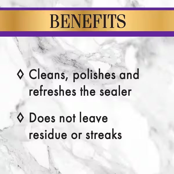 Stone Care International Granite Clean, Shine & Protect - Cleans Polishes & Protects Stone, Granite, Quartz, Marble, Limestone and Travertine Slate Surfaces, White, 24 Fl oz