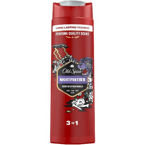 Old Spice 3-In-1 Shower Gel, Nightpanther - 400ml