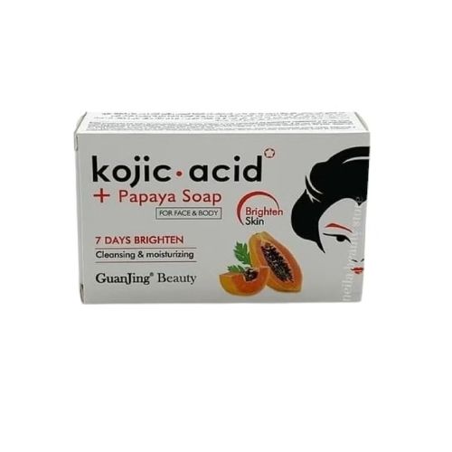 Guanjing Beauty Kojic Acid And Papaya Soap For Face And Body 120g