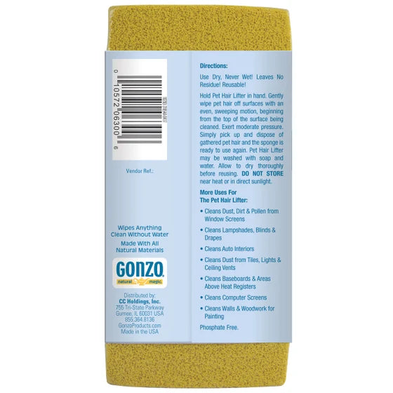 Gonzo Natural Magic Pet Hair Lifter - 1 Sponge