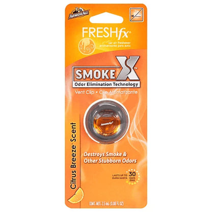 Armor All Fresh FX Smoke X Vent Clip Car Air Freshener Citrus Breeze, 0.08 oz