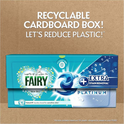 Fairy Non Bio Platinum Laundry Pods 19 Washes